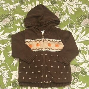 Janie and Jack 2T Vintage Pumpkin Sweater